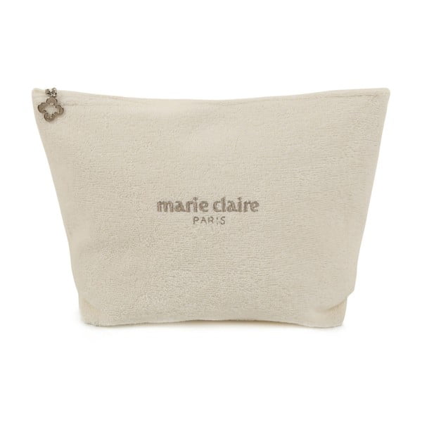 Кремава козметична чанта от изданието Marie Claire, дължина 32 cm - Unknown
