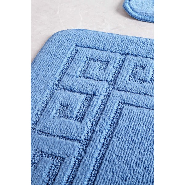 Синя постелка за баня 50x70 cm Ethnic - Foutastic-image-2