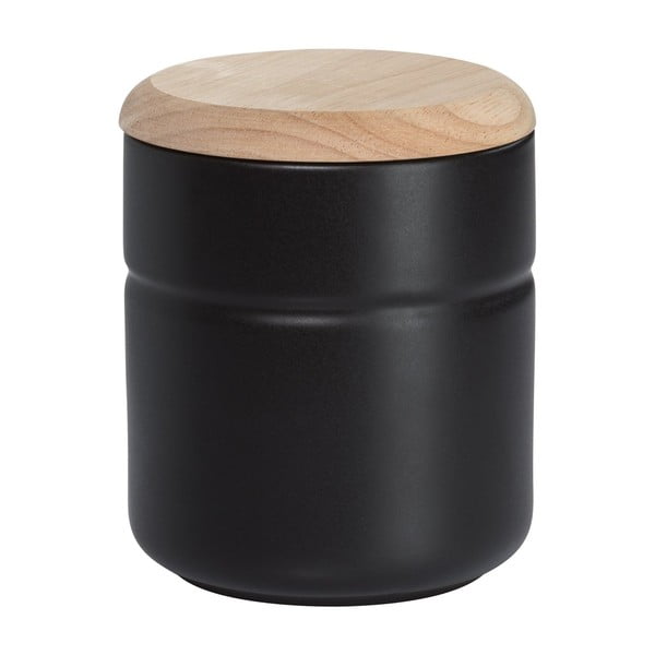 Буркан от черен порцелан с дървен капак Tint, 600 ml - Maxwell & Williams