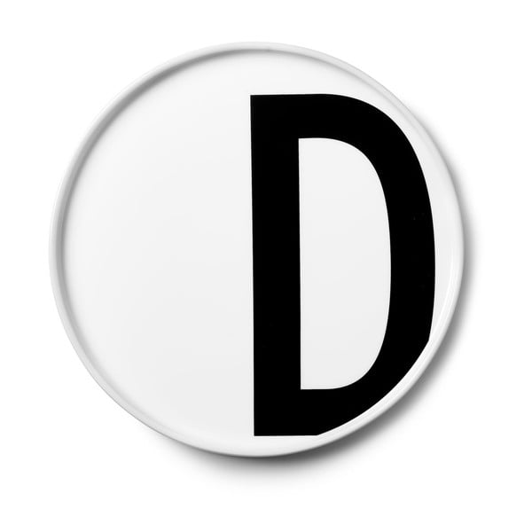 Бяла порцеланова десертна чиния D, ø 21,5 cm A-Z - Design Letters