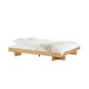 Двойно легло 180x200 cm от МДФ от декор от дъб  без табла с включена подматрачна рамка в естествен цвят Kito – noo.ma