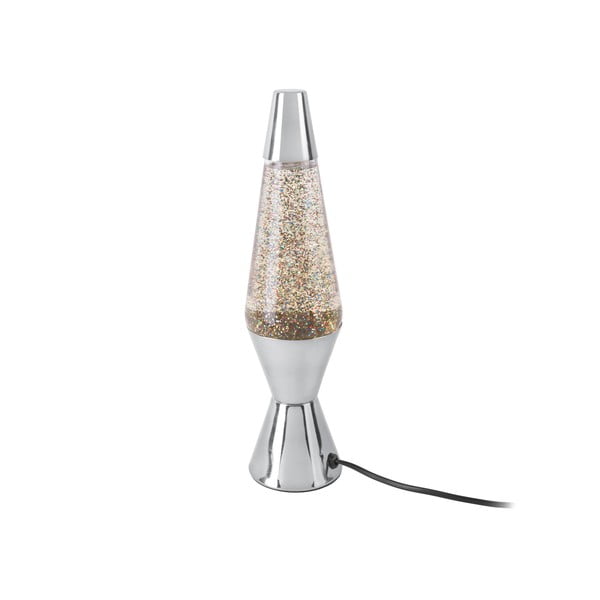 Stolní lampa ve stříbrné barvě s glitry Leitmotiv Glitter, výška 37 cm