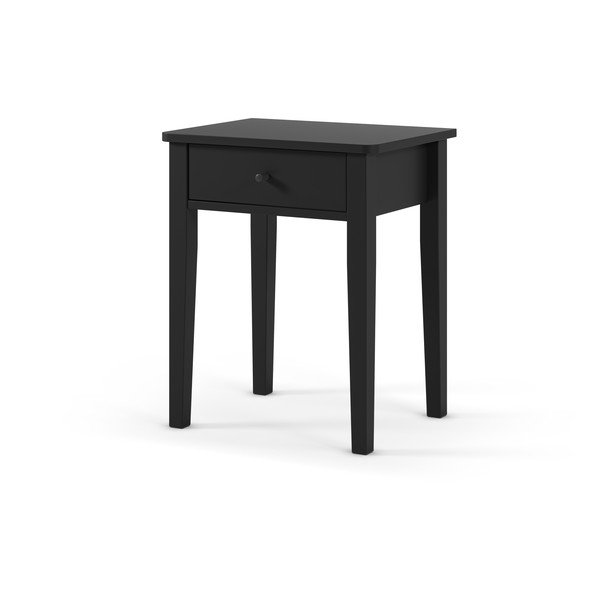 Черно матово нощно шкафче Bart – Marckeric-image-2