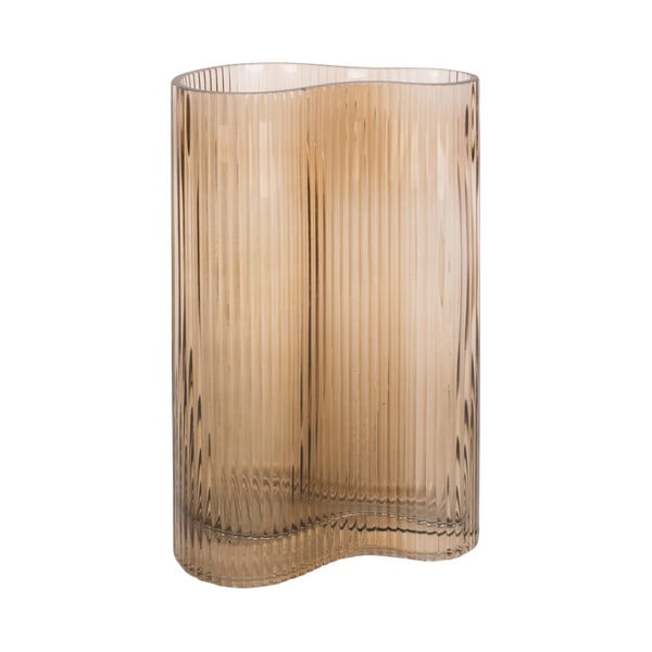 Светлокафява стъклена ваза Wave, височина 27 cm Allure Wave - PT LIVING