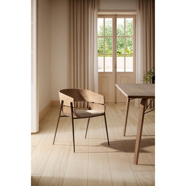 Тапицирани трапезни столове в комплект с подлакътници 2 бр. в естествен цвят Naia – MOME-image-1