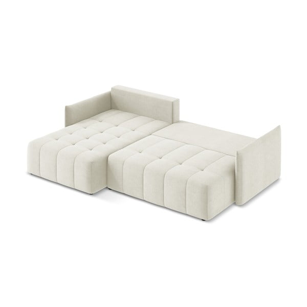 Бежов разтегателен ъглов диван с място за съхранение (ляв ъгъл) Moku – Makamii-image-4