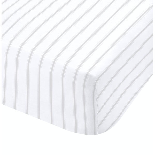Бяло и сиво Тик-так лист, 90 x 190 cm Stripe - Catherine Lansfield