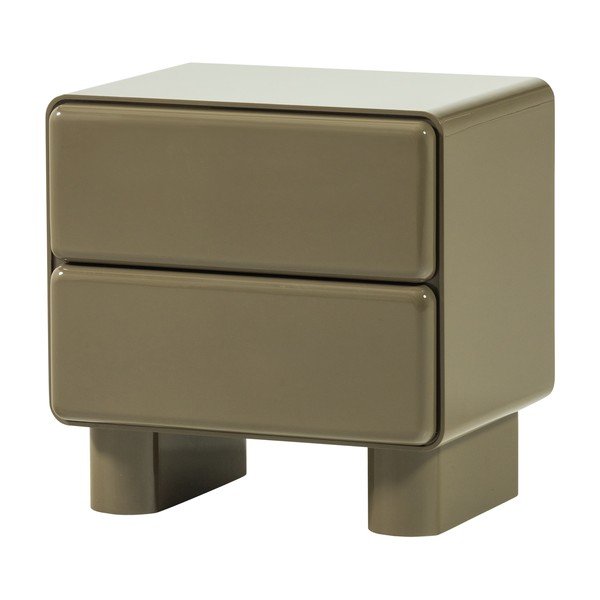 Зелено гланцово нощно шкафче Lustra – WOOOD-image-2