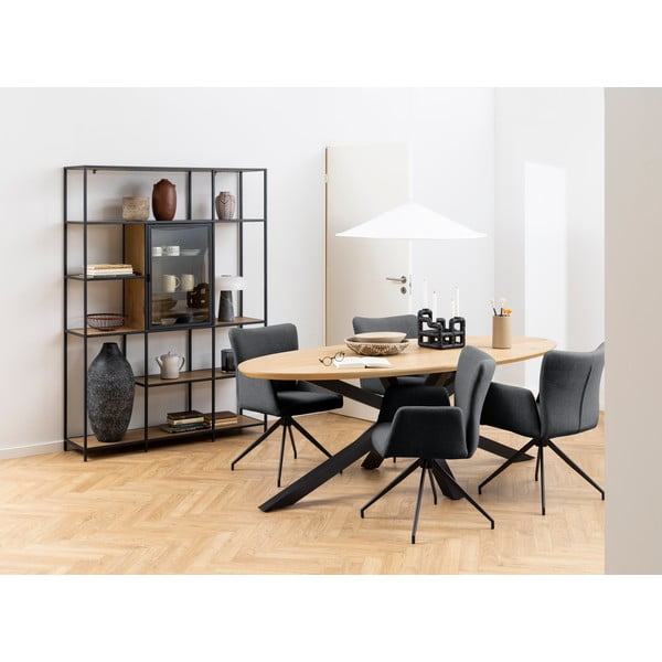 Трапезна маса с дъбов плот 100x220 cm Heaven – Actona-image-2