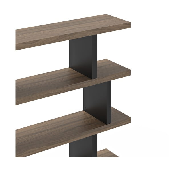 Кафяво-черен шкаф за книги от орех 163x172 cm Step - TemaHome-image-3