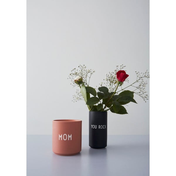 Розова и бежова порцеланова чаша 300 ml Mom - Design Letters-image-1