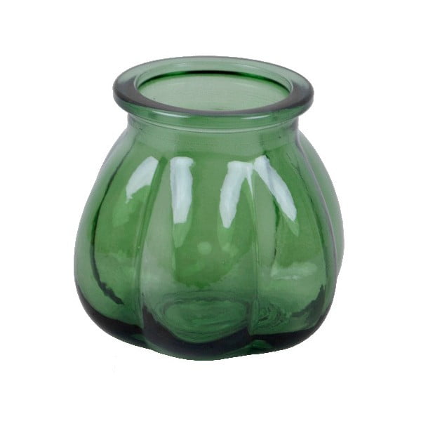 Зелена ваза от рециклирано стъкло Tangerine, височина 11 cm - Ego Dekor