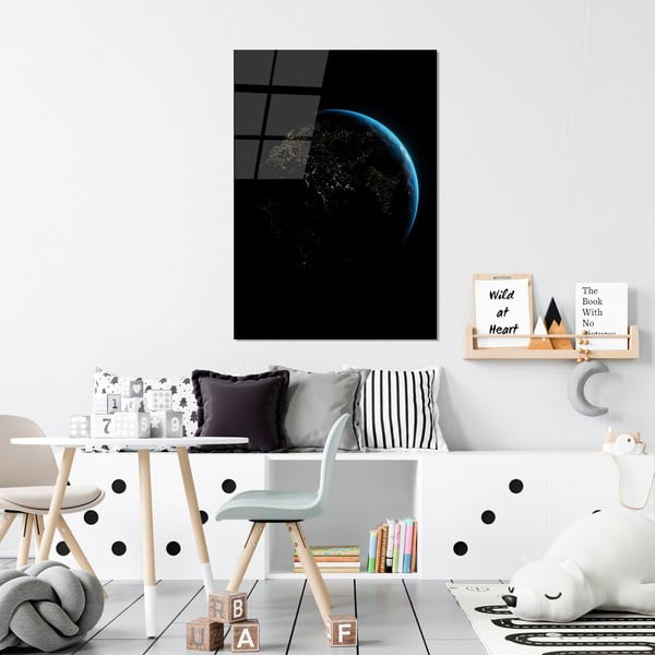 Живопис върху стъкло 70x100 cm Earth - Wallity-image-2