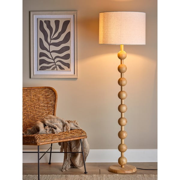 Подова лампа в естествен цвята с текстилен абажур (височина 154,5 cm) Giacoma – Bloomingville-image-3