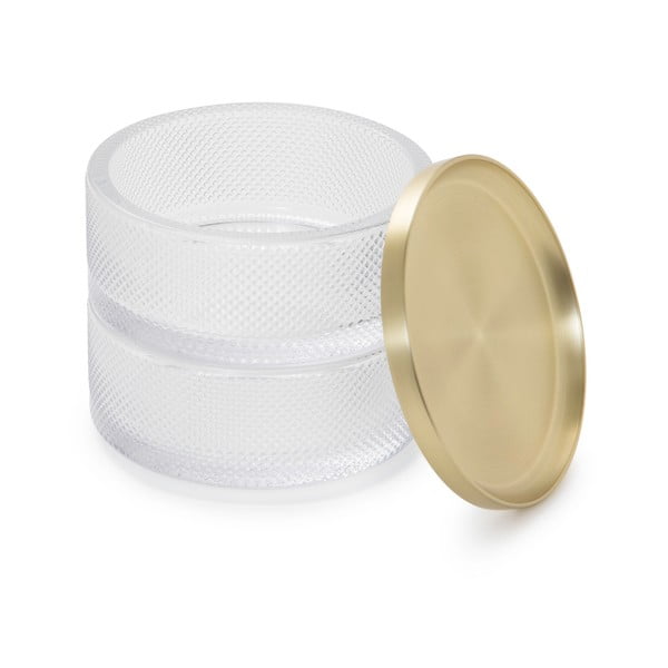 Стъклена кутия за бижута с капак в златист цвят Tesora - Umbra-image-3