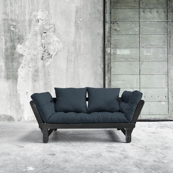 Rozkládací pohovka Karup Beat Black/Deep Blue-image-2