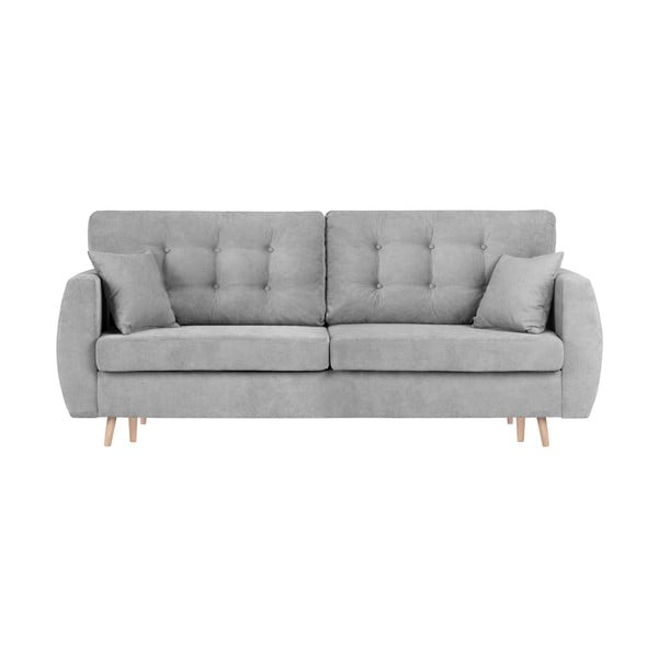 Сив триместен разтегателен диван с място за съхранение Амстердам, 231 x 98 x 95 cm - Cosmopolitan Design