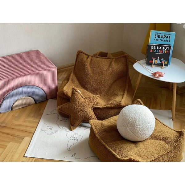 Кремава детска възглавница за диван от букле Ball – Wigiwama-image-2