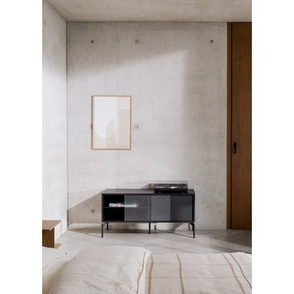 Черна маса за телевизор 116x55x42 cm Met Mini – noo.ma-image-1