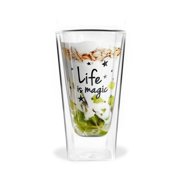 Dvoustěnná sklenice Vialli Design Life Is Magic, 300 ml-image-2
