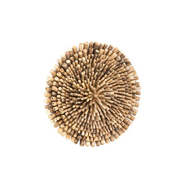 Декорация за стена от тиково дърво Пчела, ⌀ 70 cm Teak - WOOX LIVING-image-2