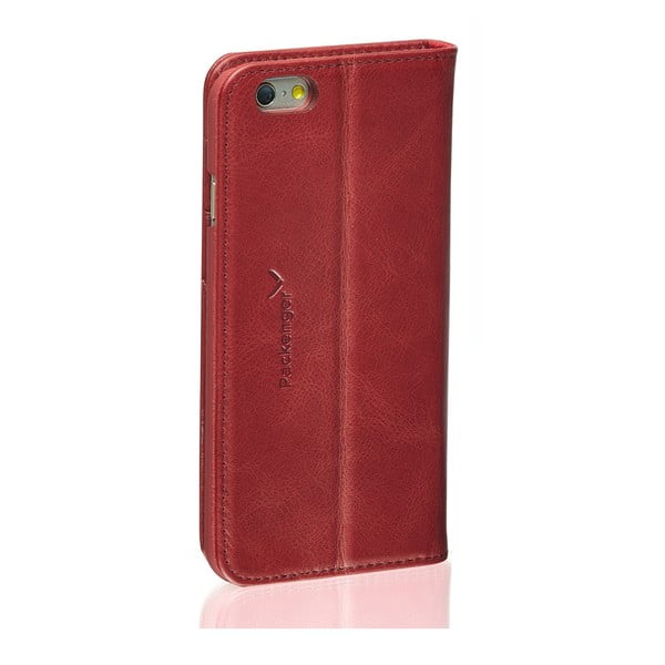 Tmavě červený kožený obal na iPhone 5/5S Packenger