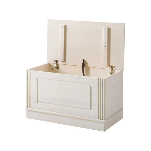 Бяла ракла от масивен бор 80x45 cm Anita – Støraa-image-4