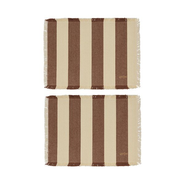 Подложки за хранене в комплект 2 бр. от органичен памук 36x48 cm Toppu – OYOY Living Design