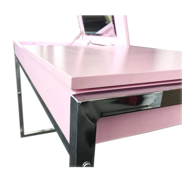 Dětský růžový stůl se zrcadlem SOB Pinky