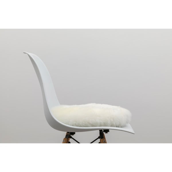 Кръгла възглавница за сядане от бяла овча кожа, ⌀ 40 cm - Native Natural-image-2