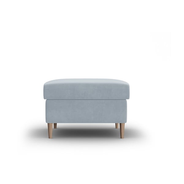Светлосиня кадифена табуретка Kyoto – Cosmopolitan Design