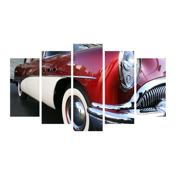 Картина от няколко части Ретро ретро автомобил, 102 x 60 cm - 3D Art