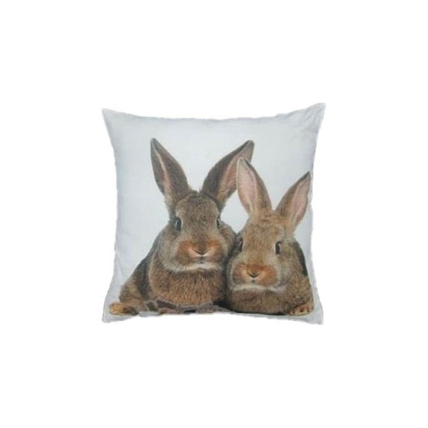 Polštář Two Brown Rabbits 50x50 cm