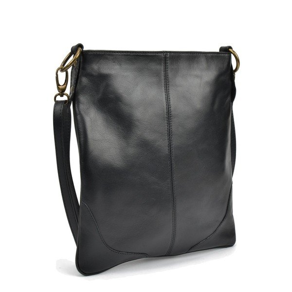 Черна кожена чанта Mangotti Duro Misma - Mangotti Bags-image-1