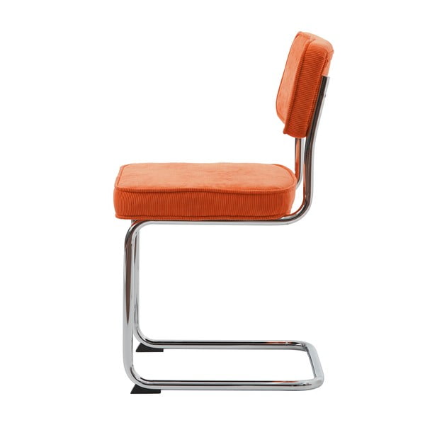 Оранжев велурен трапезен стол Rupert – Unique Furniture-image-4