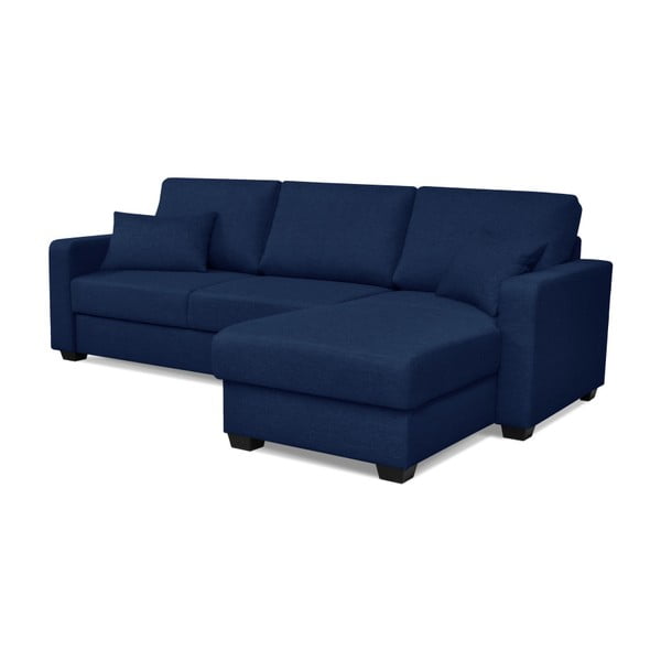 Modrá rozkládací pohovka s lenoškou Cosmopolitan design Milano-image-1