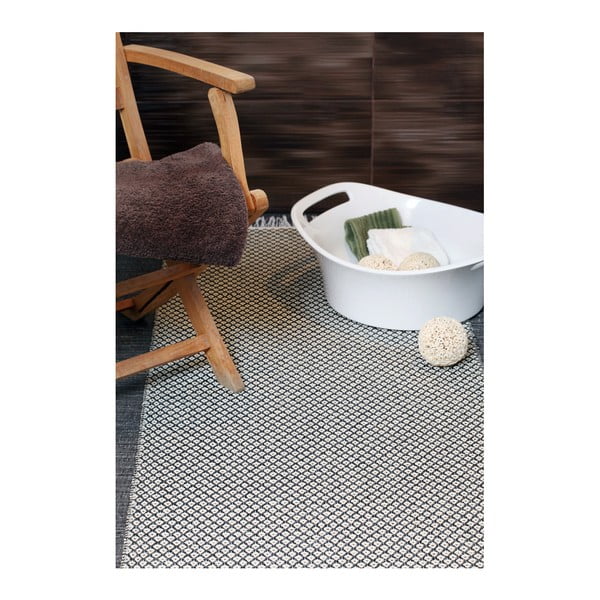 Кремав и черен килим, подходящ за употреба на открито , 70 x 100 cm Diby - Narma-image-1