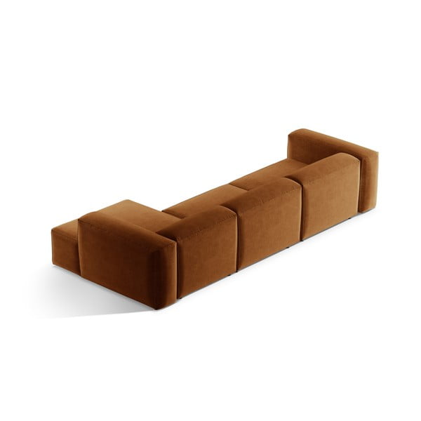 Ъглов диван в тухлен цвят (десен ъгъл) Bergamo – Cosmopolitan Design-image-4