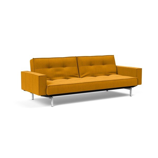 Оранжев разтегателен диван с подлакътници Chrome Splitback - Innovation-image-2