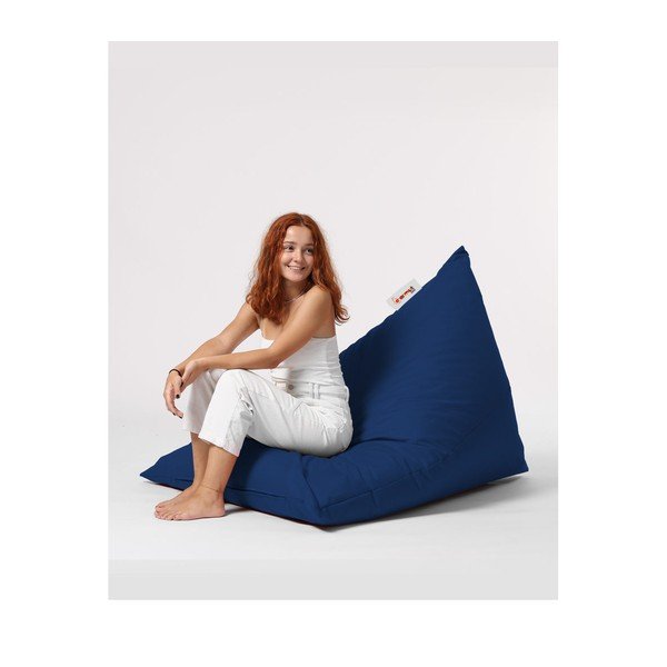 Тъмносин чувал за сядане Pyramid - Floriane Garden-image-2