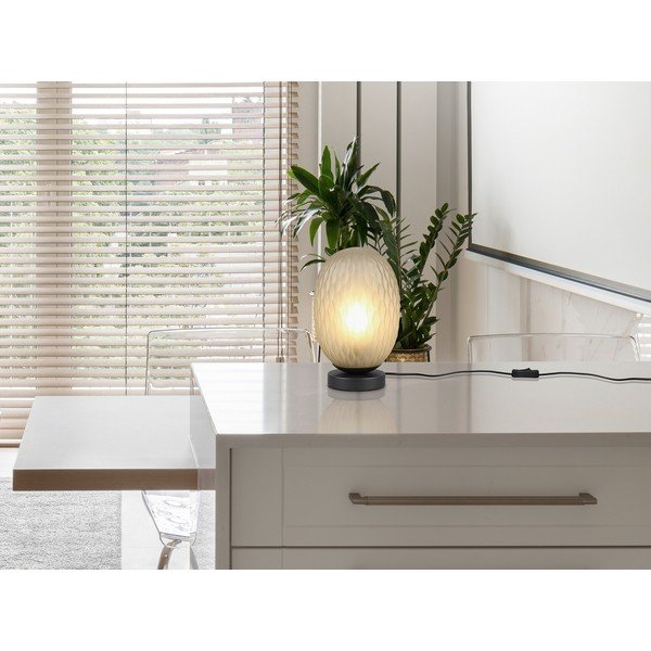 Зелена настолна лампа със стъклен абажур (височина 28,5 cm) Facette – Trio-image-1