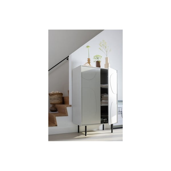 Светлосив шкаф от борова дървесина 85x135 cm Cadiz - WOOOD-image-4