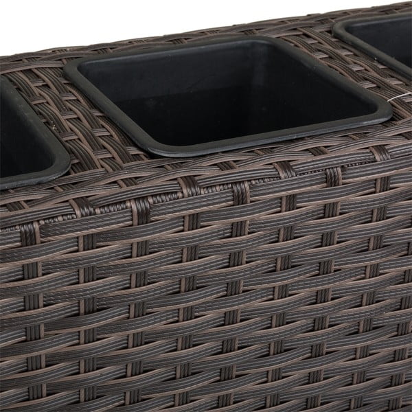 Ратанова саксия за цветя с 3 отделения Myra, дължина 48 cm - Unknown-image-2