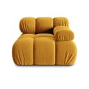 Модул за диван от жълто кадифе (десен ъгъл) Bellis - Micadoni Home