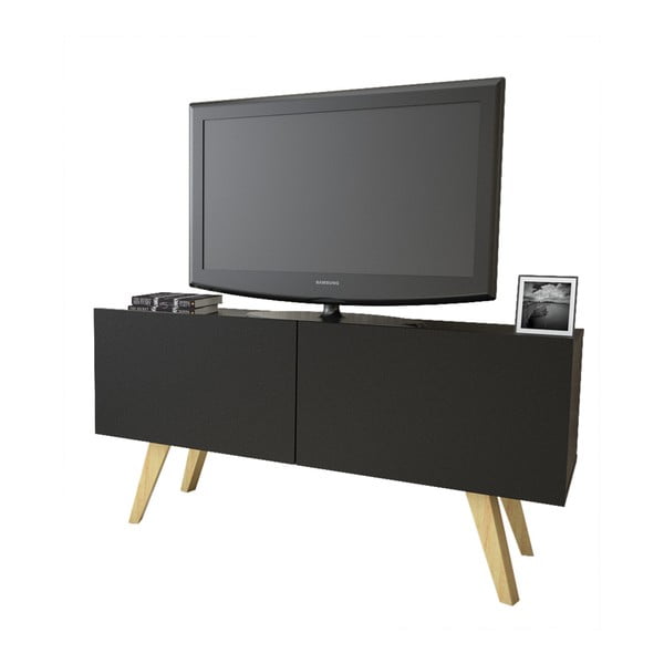Černý TV stolek Magenta Home Jane, šířka 120 cm