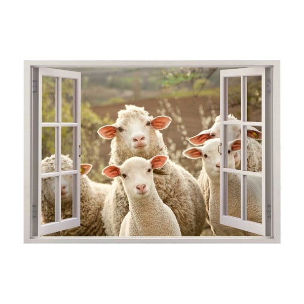 Винилов стикер за стена Овце, 70 x 50 cm - Unknown