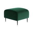 Тъмнозелено кадифено столче за крака Shel - Ghado