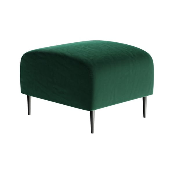 Тъмнозелено кадифено столче за крака Shel - Ghado