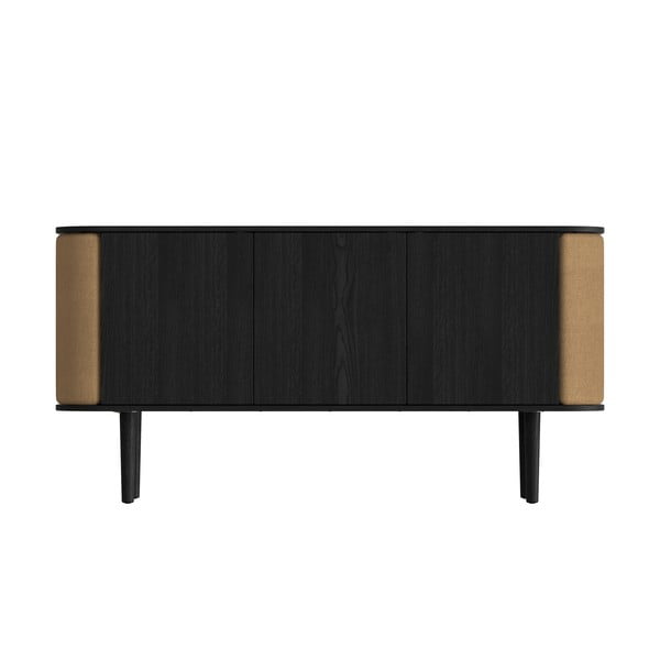 Нисък скрин от дъб в черно-кафяв цвят 150x75 cm Treasures - UMAGE-image-3