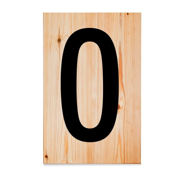 Dřevěná cedule Letters O